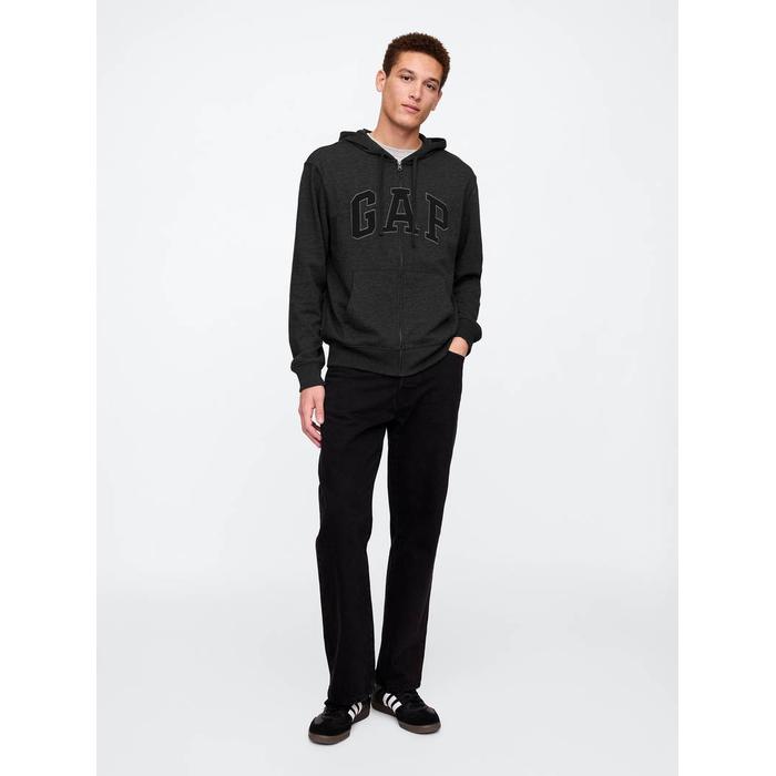 Gap Logo Fermuarlı Havlu Kumaş Sweatshirt