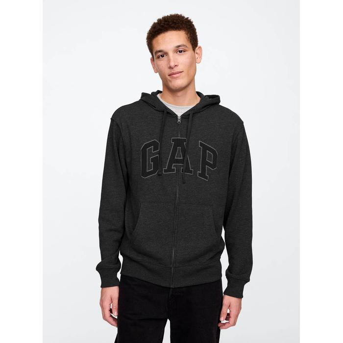 Gap Logo Fermuarlı Havlu Kumaş Sweatshirt