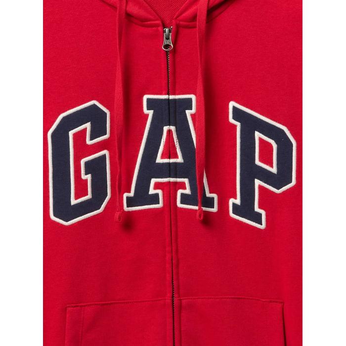 Gap Logo Fermuarlı Havlu Kumaş Sweatshirt цвет: Красный