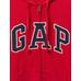 Gap Logo Fermuarlı Havlu Kumaş Sweatshirt цвет: Красный