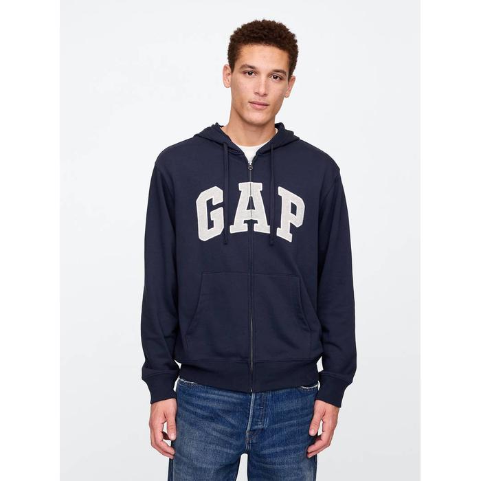 Gap Logo Fermuarlı Fransız Havlu Kumaş Sweatshirt цвет: Синий