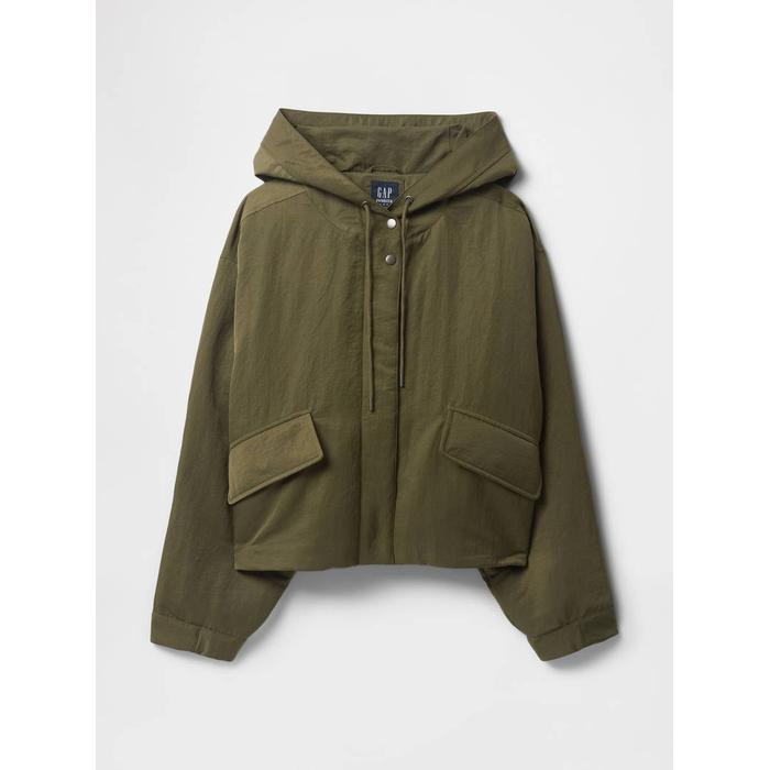 Kapüşonlu Crop Ceket цвет: Хаки