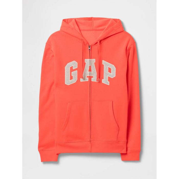 Gap Logo Relaxed Fleece Fermuarlı Sweatshirt цвет: Оранжевый