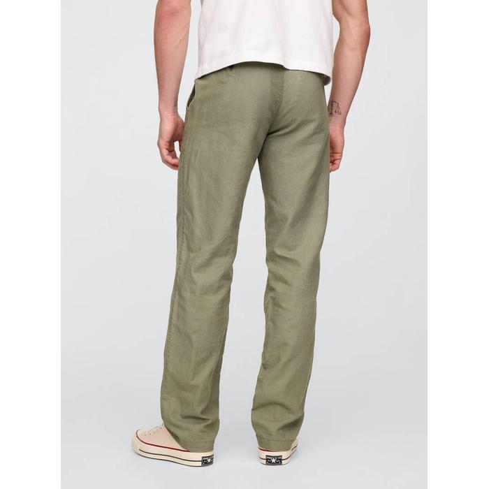 Keten Karışımlı Khaki Pantolon цвет: Зелёный