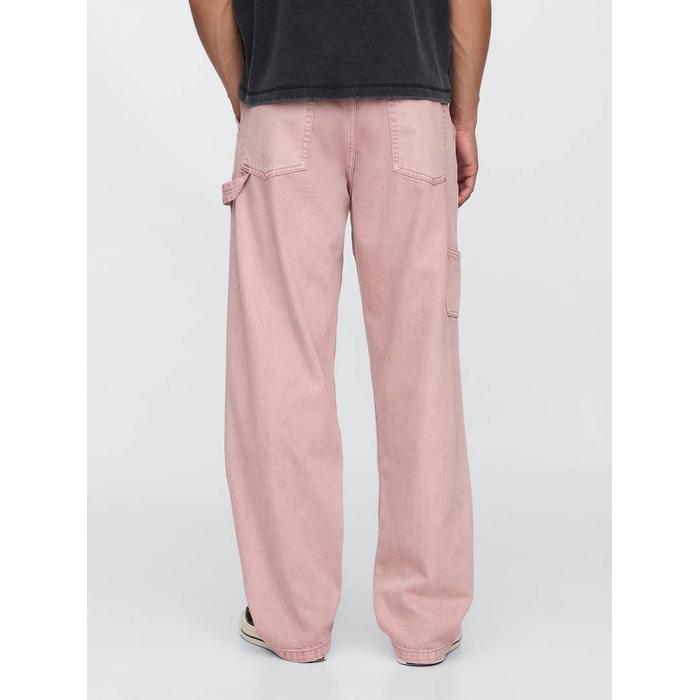 UltraSoft Double-Knee Carpenter Baggy Jean Pantolon цвет: Розовый