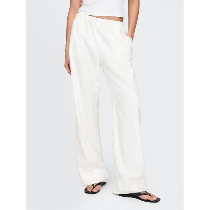 Keten Karışımlı Easy Wide Pantolon цвет: Белый