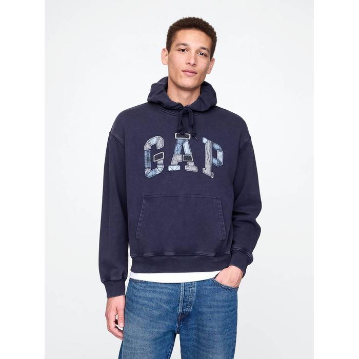 Gap Logo Patchwork Fleece Sweatshirt цвет: Синий
