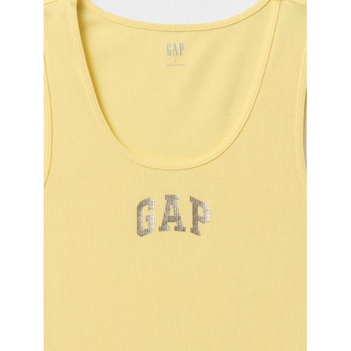 Gap Логотип Майка Вельвет цвет: Жёлтый