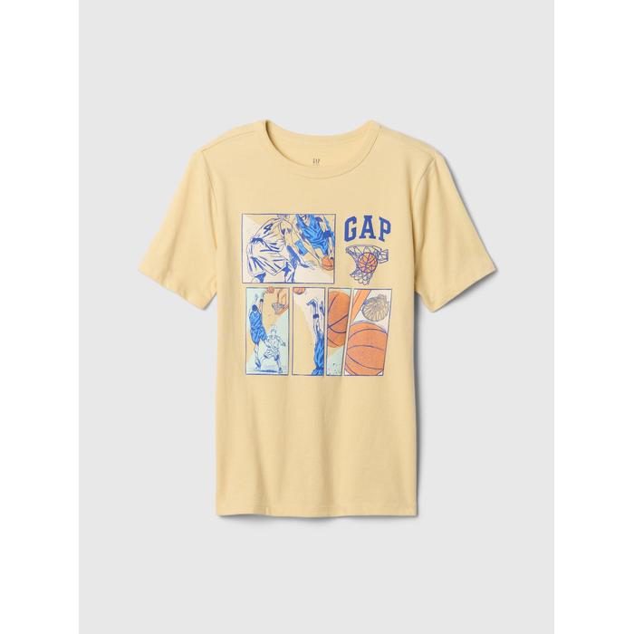 Футболка с рисунком логотипа Gap цвет: Жёлтый