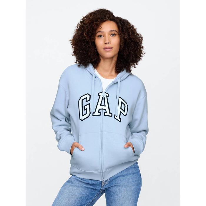 Gap Logo Fleece Fermuarlı Sweatshirt цвет: Голубой
