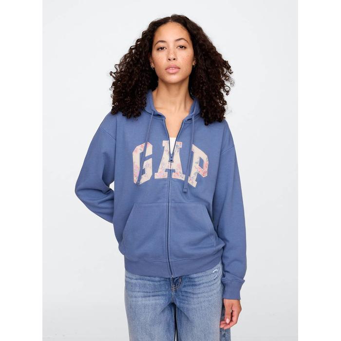 Gap Logo Relaxed Fermuarlı Sweatshirt цвет: Голубой