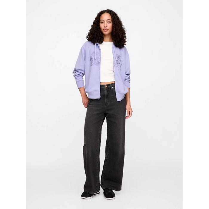 Gap Logo Relaxed Fermuarlı Sweatshirt цвет: Фиолетовый