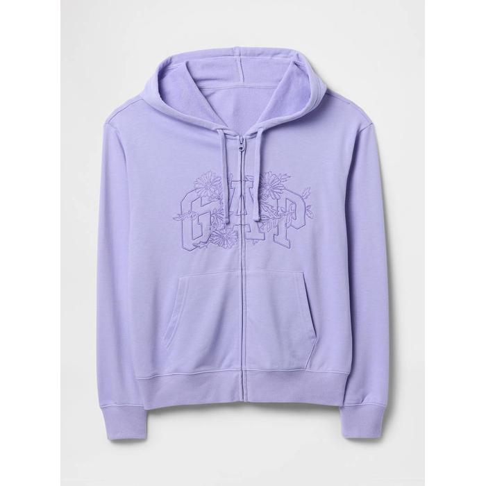 Gap Logo Relaxed Fermuarlı Sweatshirt цвет: Фиолетовый