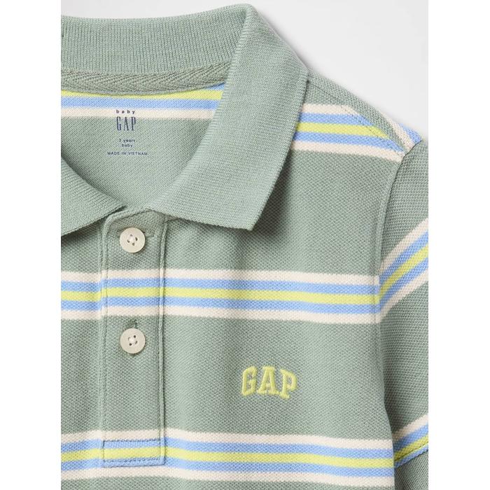 Футболка с воротником-поло с логотипом Gap цвет: Зелёный