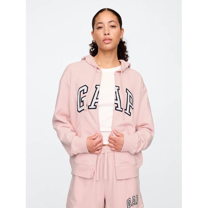 Gap Logo Relaxed Fermuarlı Sweatshirt цвет: Розовый