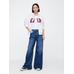 Gap Logo Relaxed Fermuarlı Sweatshirt цвет: Белый