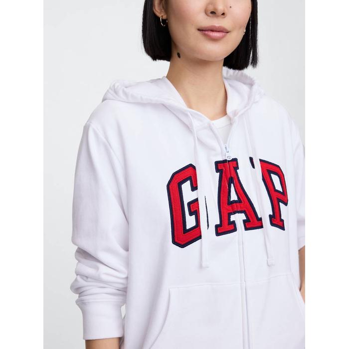 Gap Logo Relaxed Fermuarlı Sweatshirt цвет: Белый