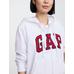 Gap Logo Relaxed Fermuarlı Sweatshirt цвет: Белый