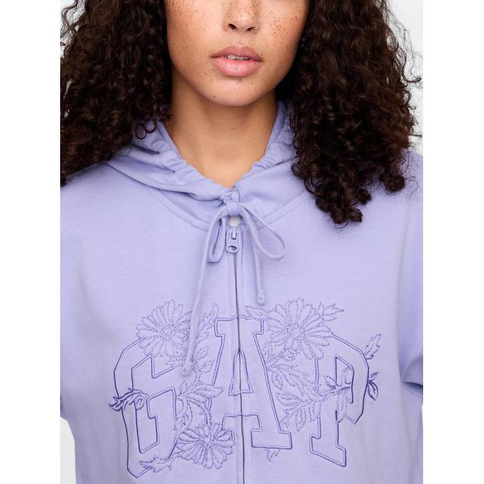 Gap Logo Relaxed Fermuarlı Sweatshirt цвет: Фиолетовый