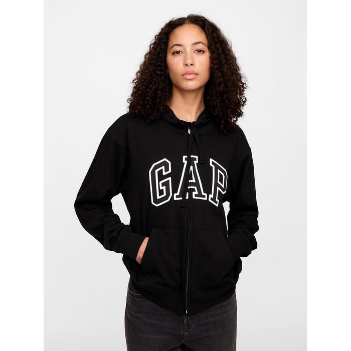 Gap Logo Relaxed Fermuarlı Sweatshirt цвет: Чёрный