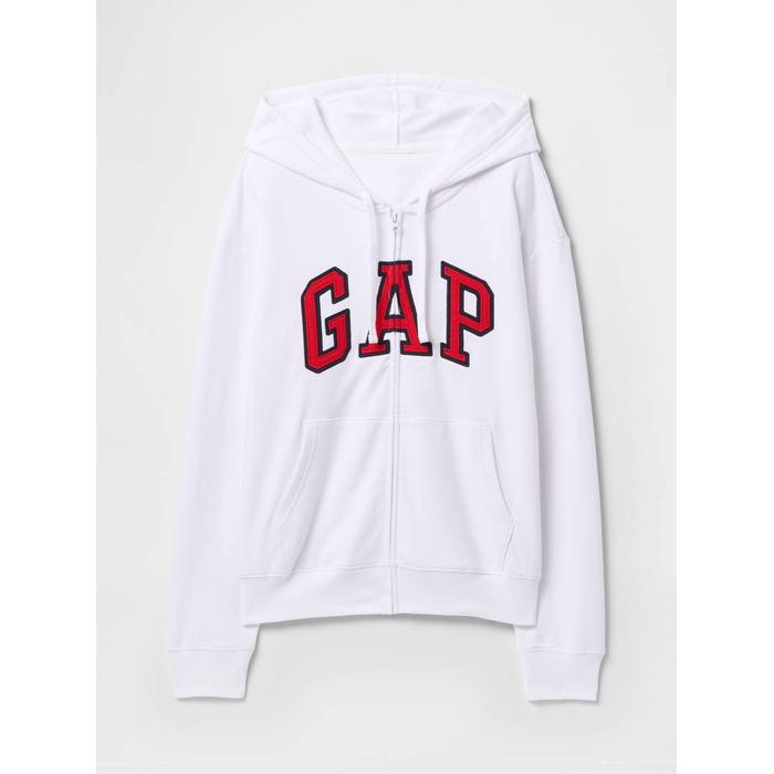 Gap Logo Relaxed Fermuarlı Sweatshirt цвет: Белый
