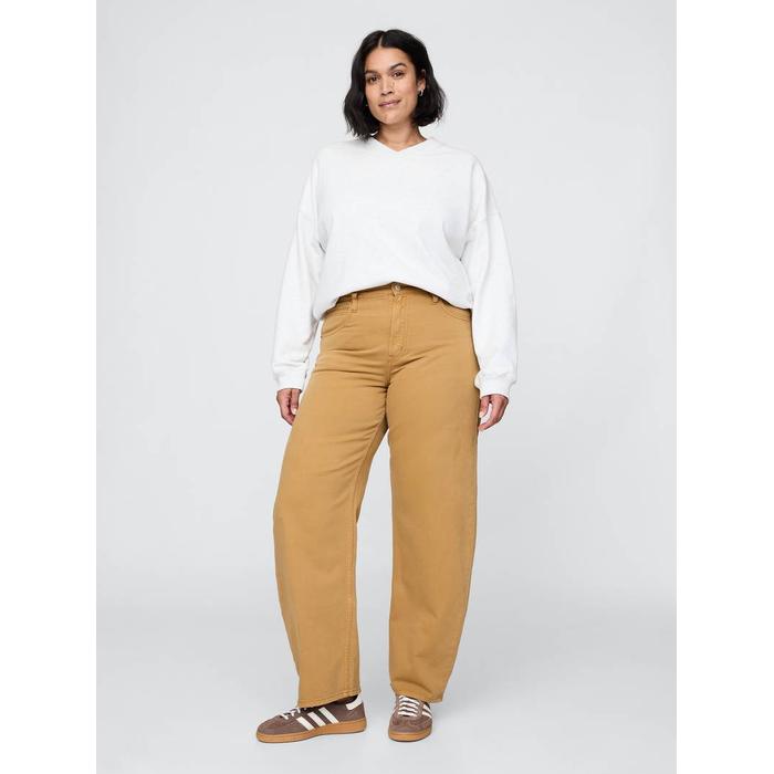 High Rise Barrel Jean Pantolon