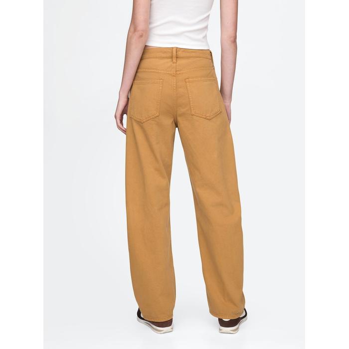 High Rise Barrel Jean Pantolon
