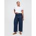 High Stride Wide-Leg Ankle Jean Pantolon цвет: Синий