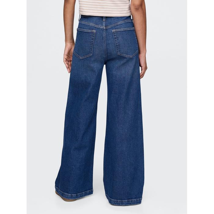 Sky High Rise Stride Wide-Leg Jean Pantolon цвет: Синий