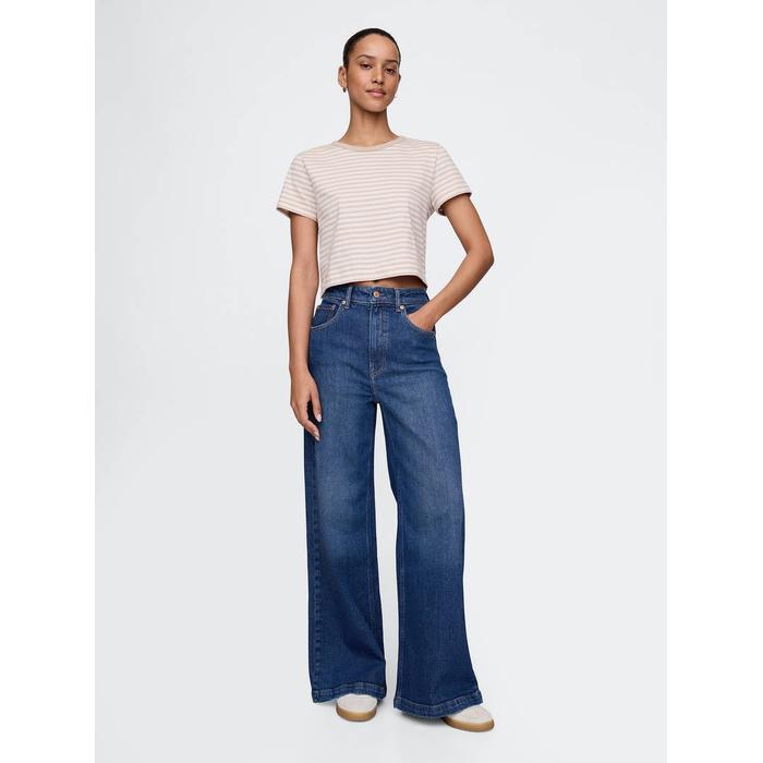 Sky High Rise Stride Wide-Leg Jean Pantolon цвет: Синий