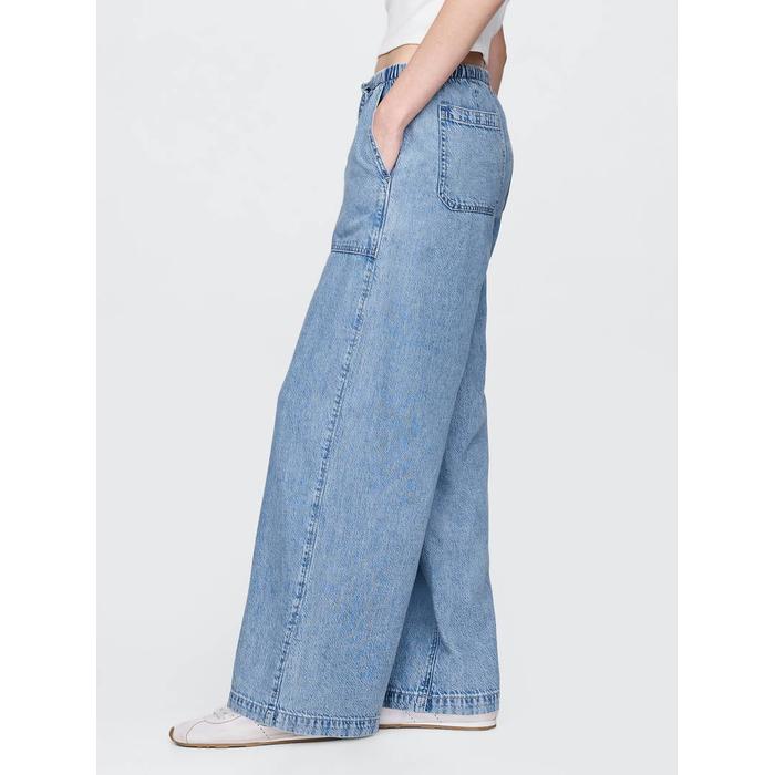 Mid Rise UltraSoft Easy Baggy Jean Pantolon цвет: Голубой