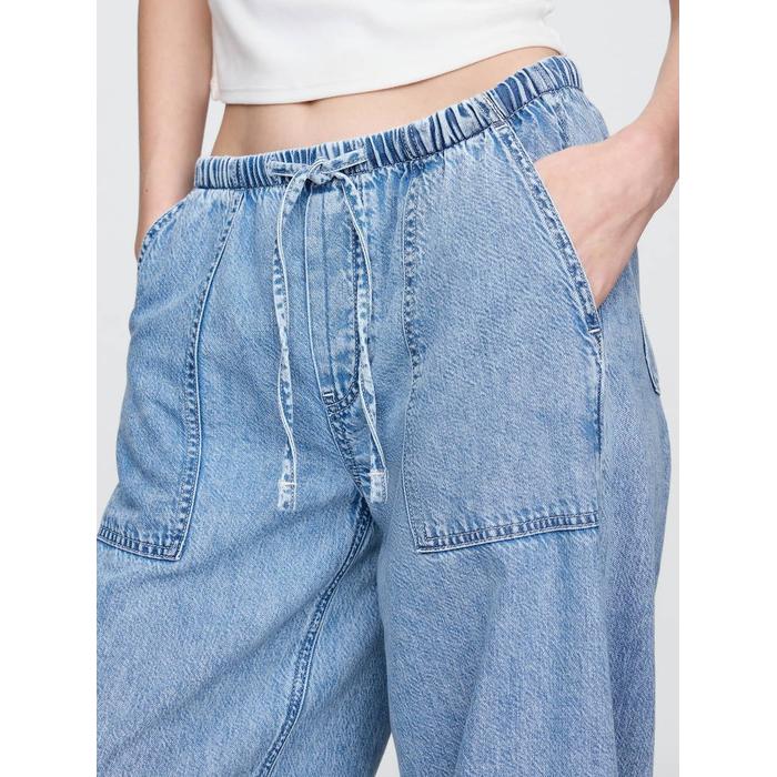 Mid Rise UltraSoft Easy Baggy Jean Pantolon цвет: Голубой