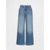 High Stride Wide-Leg Ankle Jean Pantolon цвет: Голубой