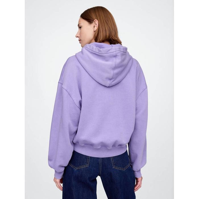 Gap Logo VintageSoft Crop Kapüşonlu Sweatshirt цвет: Фиолетовый