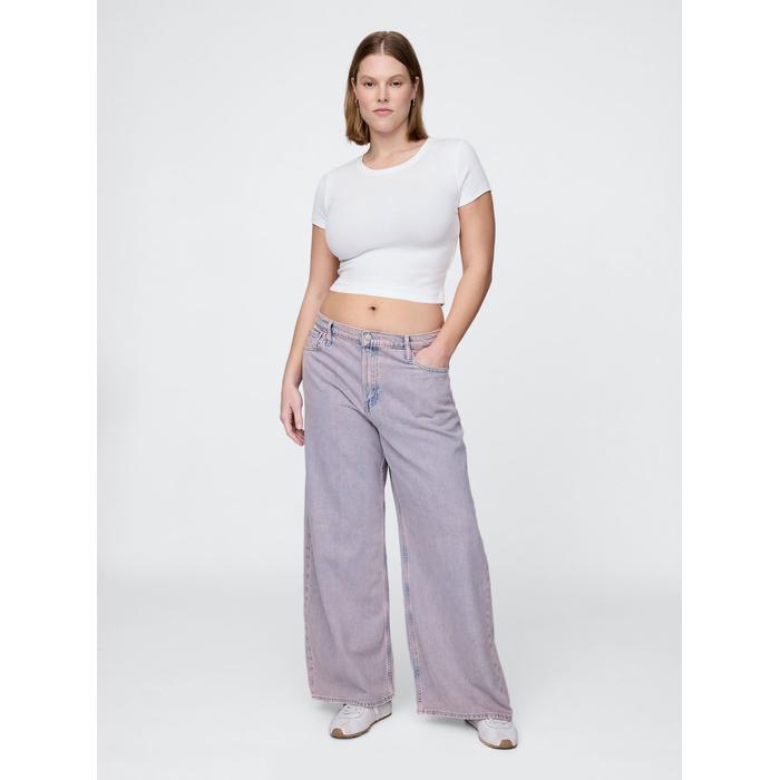 Mid Rise UltraSoft Baggy Jean Pantolon