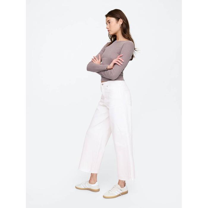 Wide Leg Jean Pantolon цвет: Белый