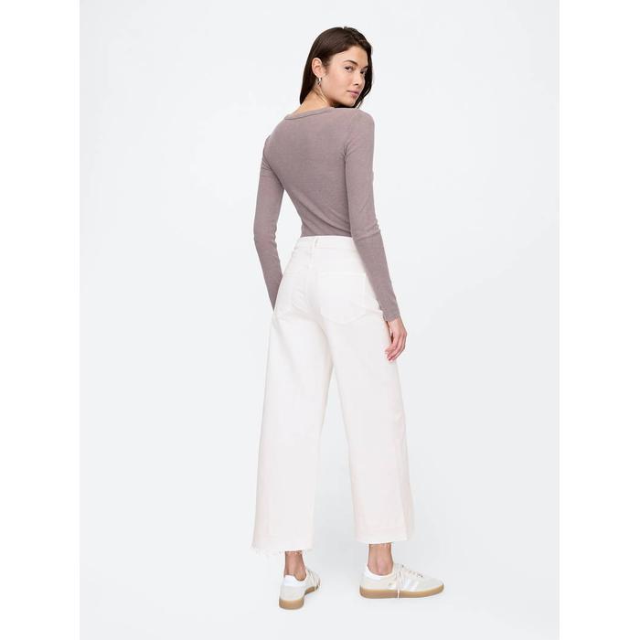 Wide Leg Jean Pantolon цвет: Белый