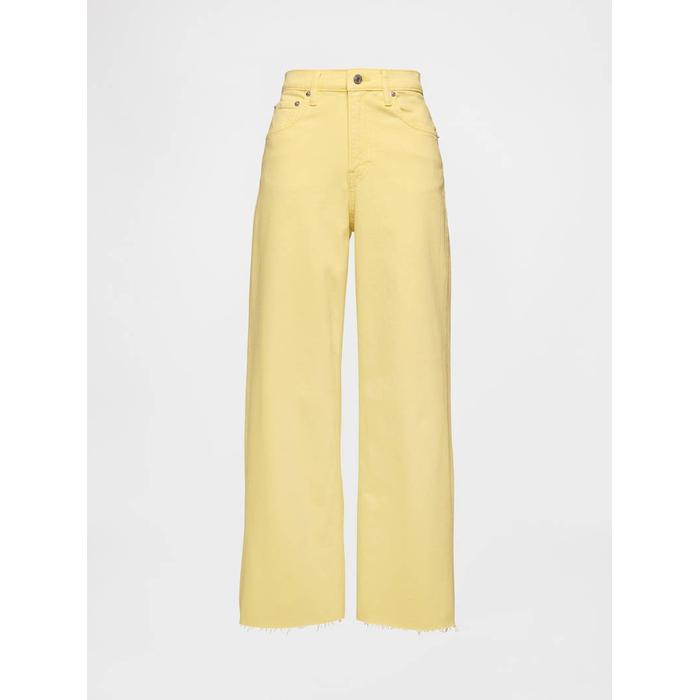 High Rise Stride Wide-Leg Ankle Jean Pantolon цвет: Жёлтый