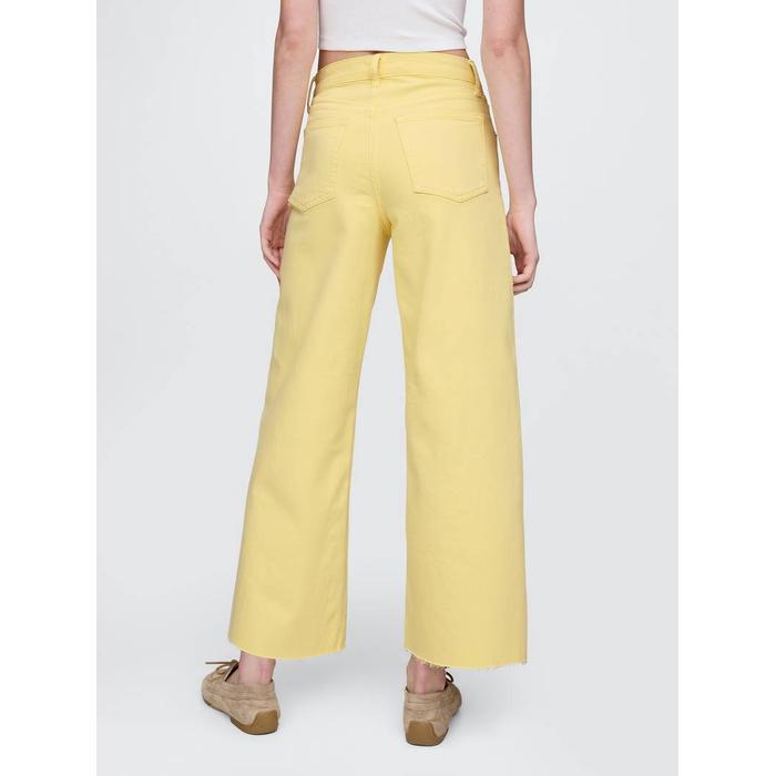 High Rise Stride Wide-Leg Ankle Jean Pantolon цвет: Жёлтый