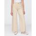 High Rise Stride Wide-Leg Jean Pantolon цвет: Бежевый
