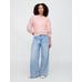 Gap Logo Vintage Soft Havlu Kumaş Wedge V Yaka Sweatshirt цвет: Розовый