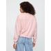 Gap Logo Vintage Soft Havlu Kumaş Wedge V Yaka Sweatshirt цвет: Розовый