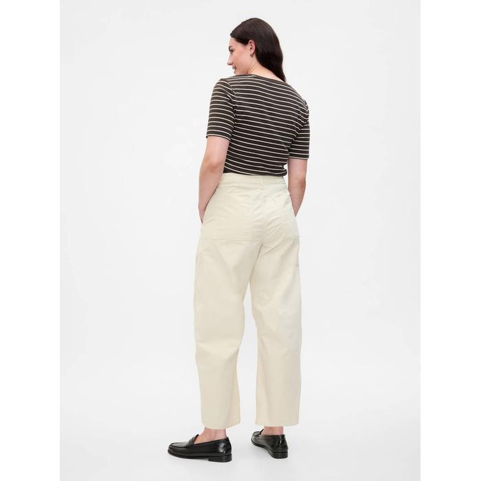High Rise Barrel Khaki Pantolon
