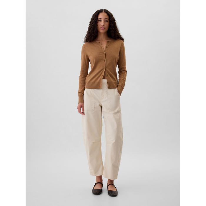 High Rise Barrel Khaki Pantolon