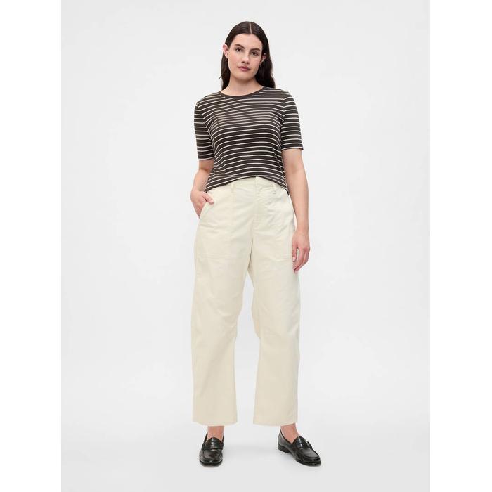 High Rise Barrel Khaki Pantolon