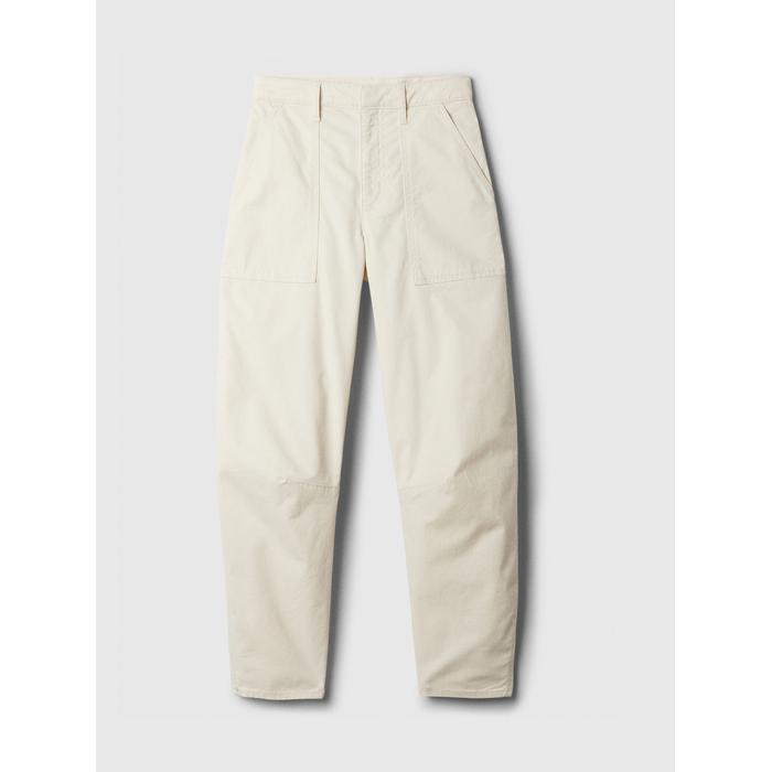 High Rise Barrel Khaki Pantolon