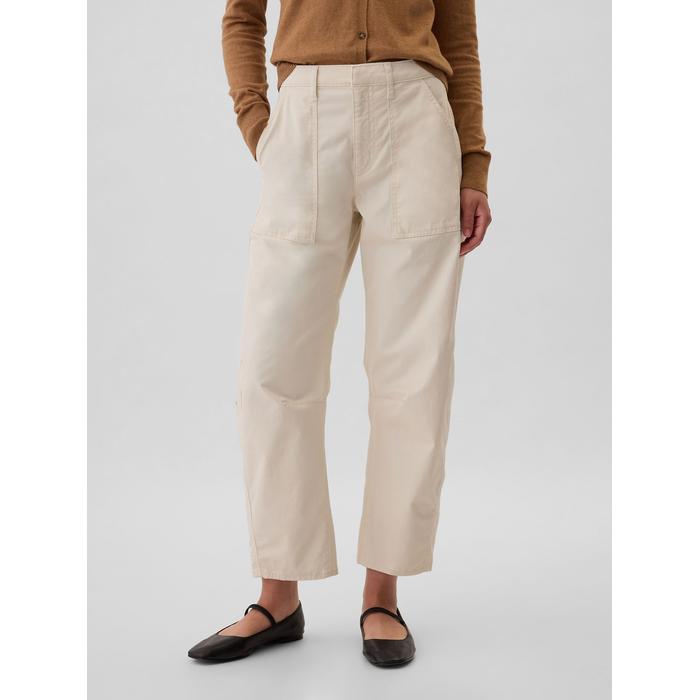 High Rise Barrel Khaki Pantolon