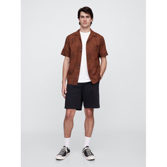 Standard Fit Keten Karışımlı Vacay Gömlek цвет: Коричневый