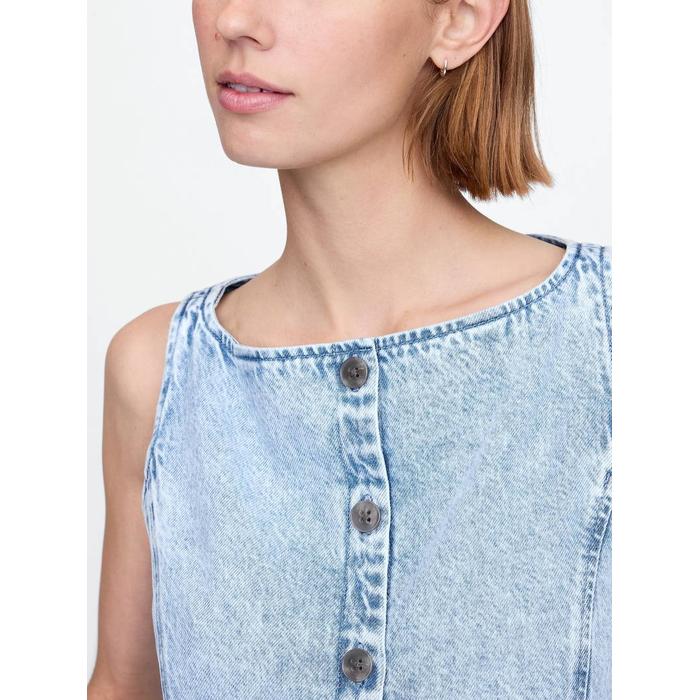 UltraSoft Crop Denim Yelek цвет: Голубой