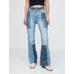 High Rise Patchwork '70s Flare Jean Pantolon цвет: Голубой